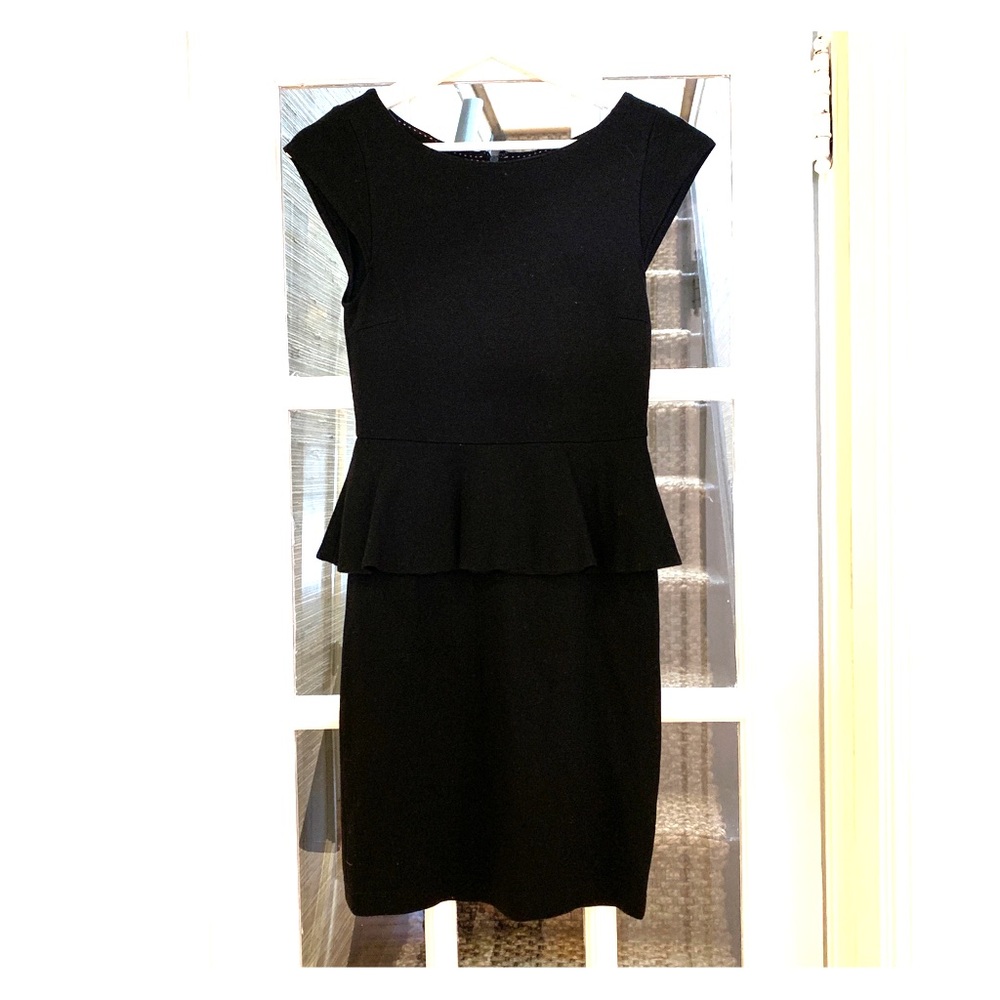 Alice + Olivia peplum dress, black, sz 2